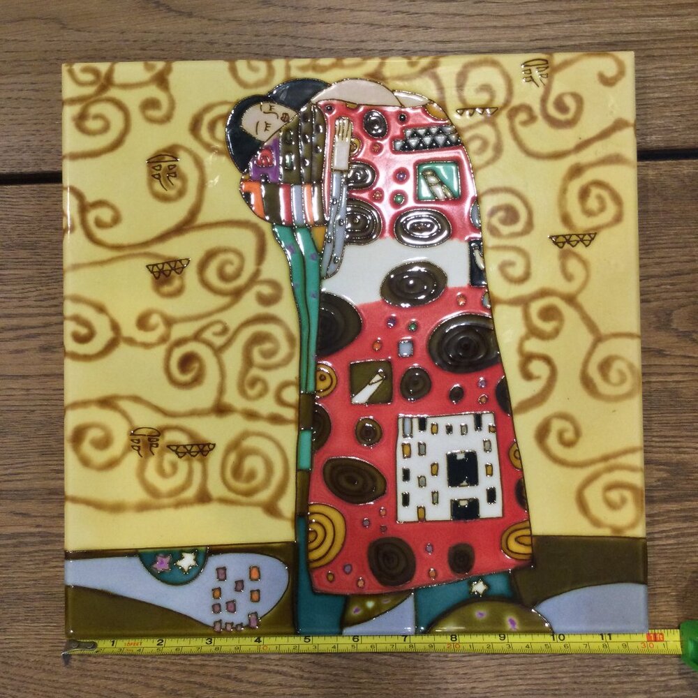 Gustav Klimt Fulfillment Tile Set of 2 / 12" x 12"